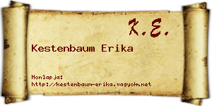 Kestenbaum Erika névjegykártya